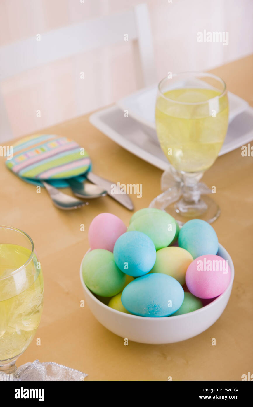 Festosa tavola di Pasqua Foto Stock