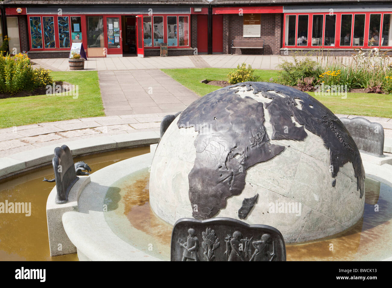 Un mondo che mostra Africa a David Livingstone Centre, Blantyre, South Lanarkshire, Scozia Foto Stock