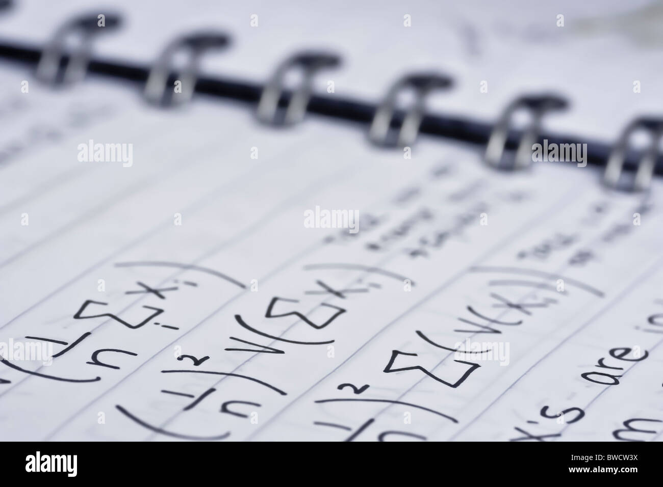 Notebook statistiche Foto Stock