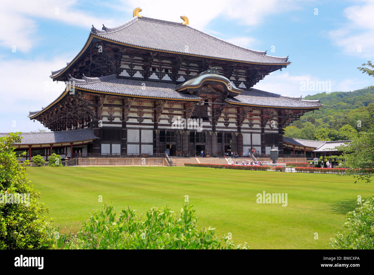 Daibutsuden (Grande Buddha hall) (1705-1709), il Tempio di Todai-ji di Nara, Giappone Foto Stock