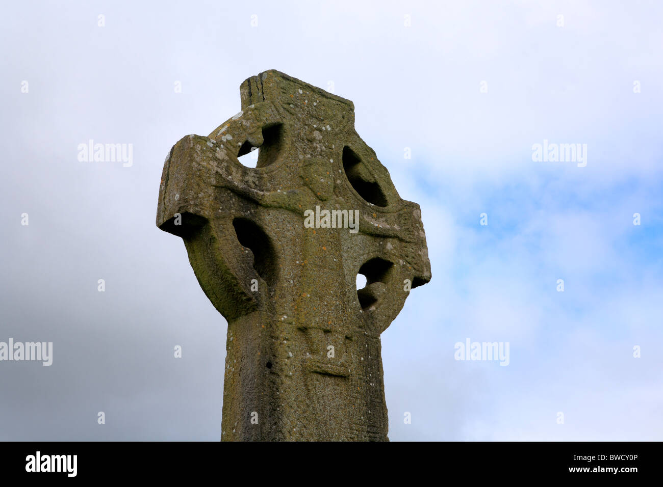 Alta croce (10 secolo), The Burren, Kilfenora, Clare County, Irlanda Foto Stock