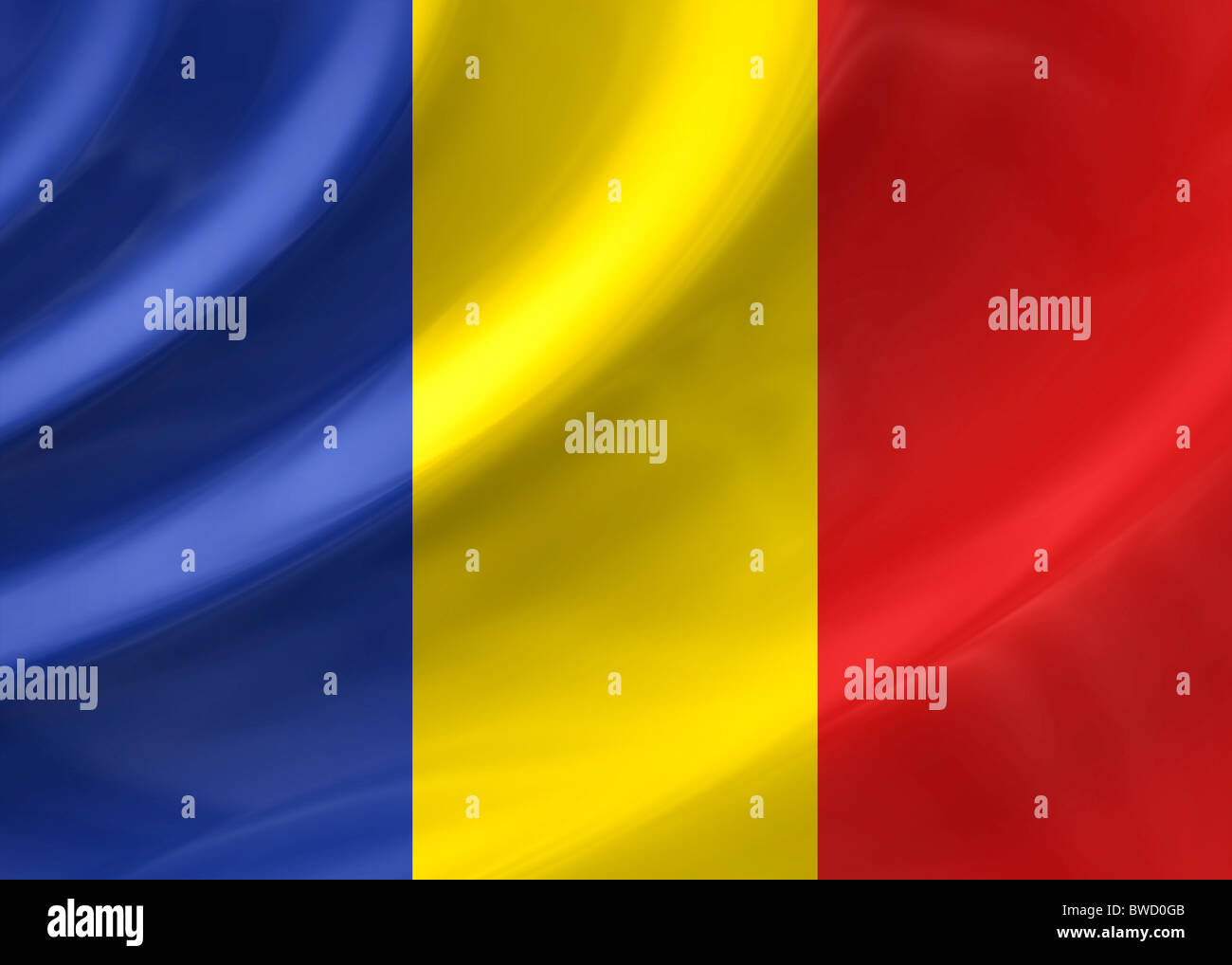 Bandierina della Romania Foto Stock