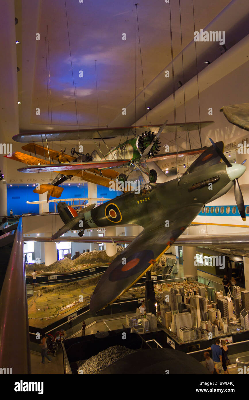 Il Supermarine Mark 1A Spitfire, trasporto gallery, il Museo della Scienza e dell'industria, Chicago, USA Foto Stock