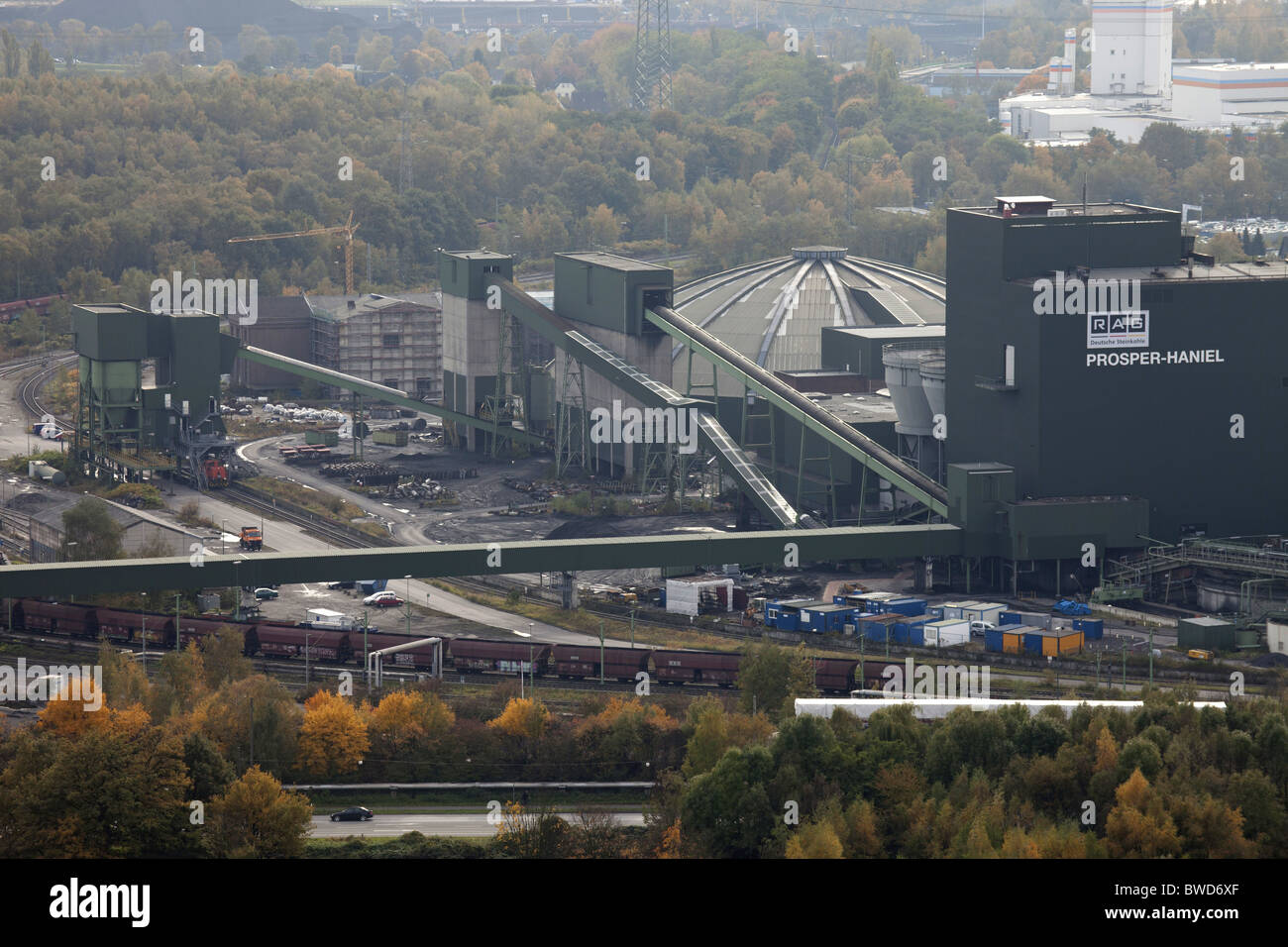 Prosper Haniel miniera di carbone di Bottrop, la zona della Ruhr, Germania Foto Stock