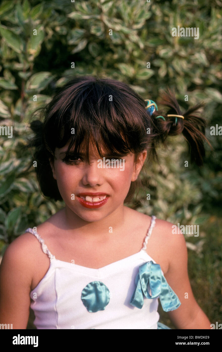 1, una ragazza francese, francese, ragazza, femmina bambino, studente, indossando il costume, costume, danza Scuola di danza, Les Mureaux, Ile-de-France, Francia, Europa Foto Stock