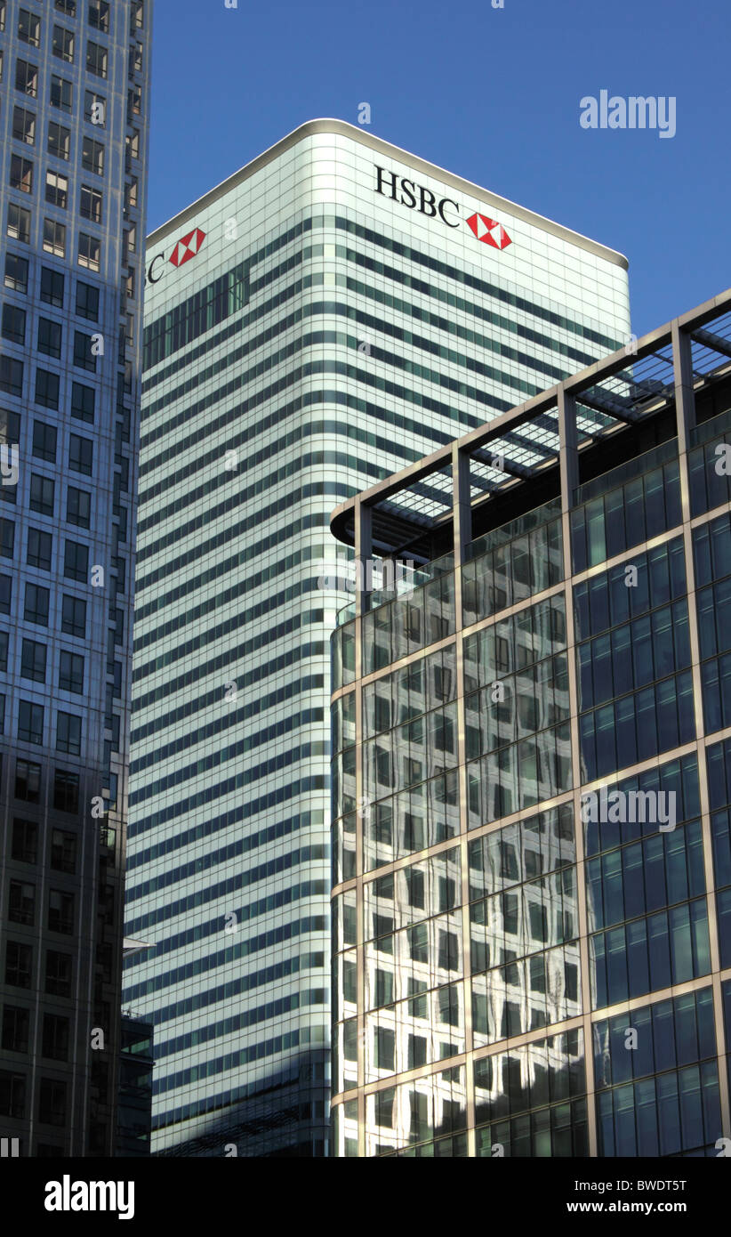HSBC Building Docklands di Londra Foto Stock