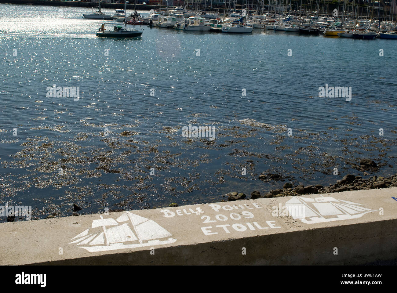 Brittany Camaret Harbour Foto Stock