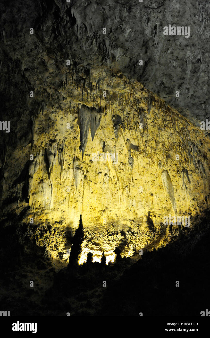 Stalattiti Parco nazionale di Carlsbad Cavern Foto Stock