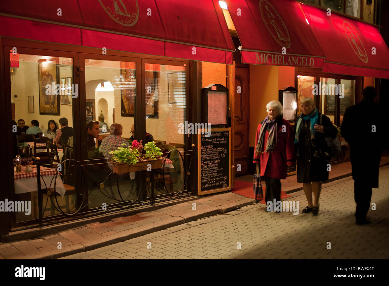 Michel Angelo Ristorante a Gamla Stan, Citta Vecchia, Stoccolma, Svezia Foto Stock