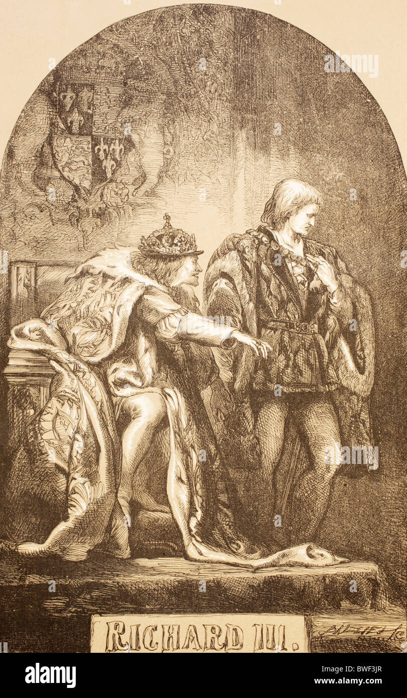 Illustrazione per Richard III di William Shakespeare. Foto Stock