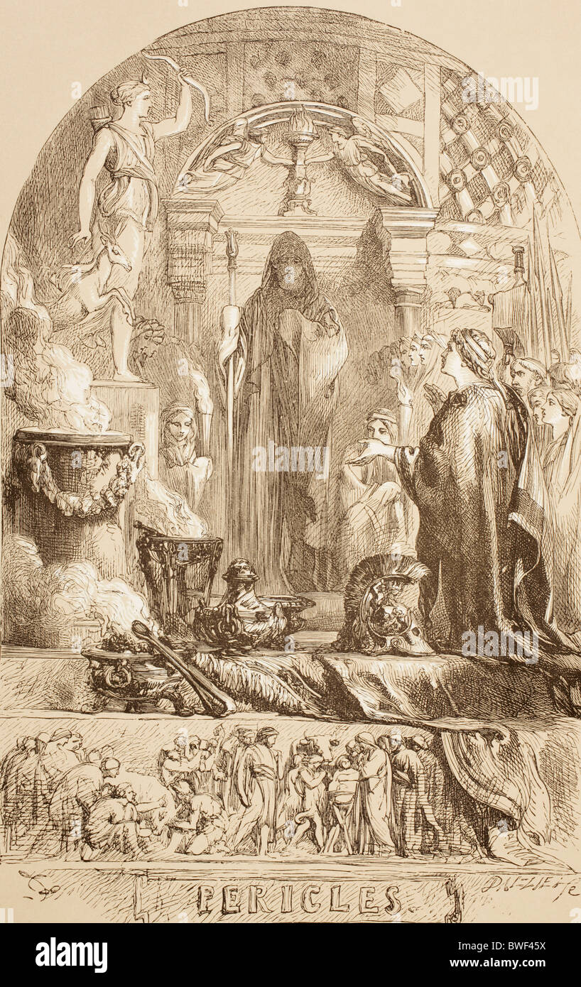 Illustrazione da Sir John Gilbert per Pericle da William Shakespeare. Foto Stock
