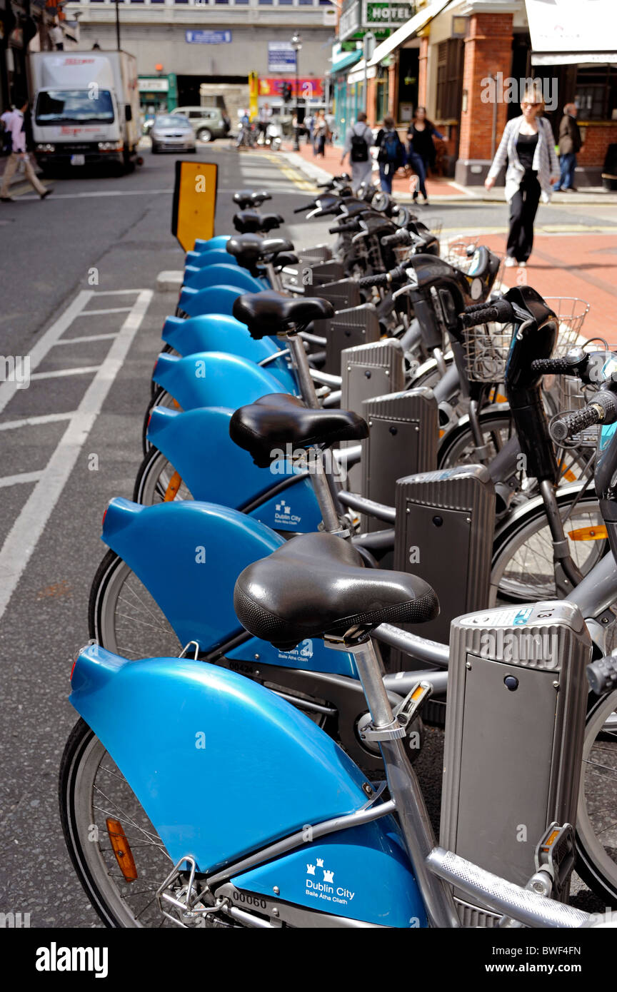 Dublin City Stazione bike,Dublino, Irlanda Foto Stock