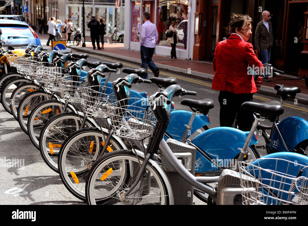 Dublin City Stazione bike,Dublino, Irlanda Foto Stock