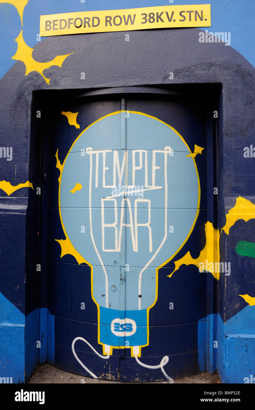 Stazione elettrica in Temple Bar di Dublino, Irlanda Foto Stock