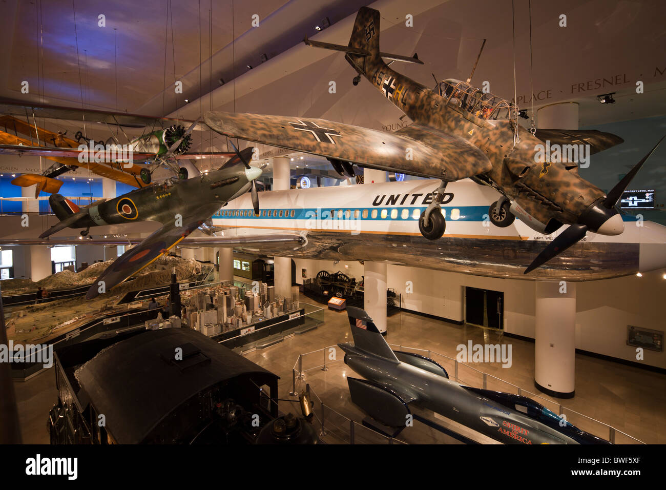 1941 Junkers Ju-87R-2 Tropical Stuka, trasporto gallery, il Museo della Scienza e dell'industria, Chicago, USA Foto Stock
