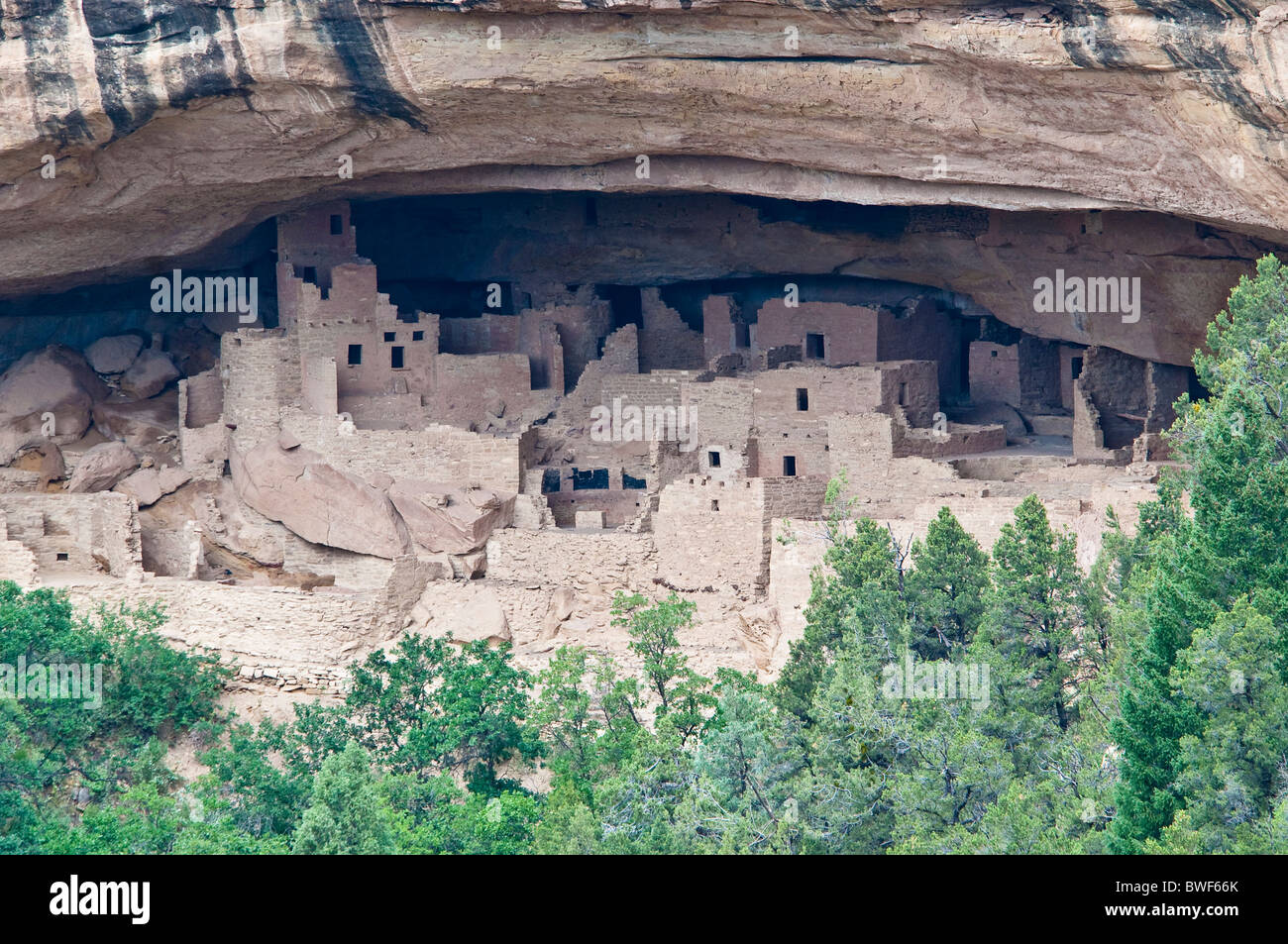Cliff Palace, edifici storici nel Puebloans ancestrale, Mesa Verde National Park, Patrimonio Mondiale dell UNESCO Foto Stock