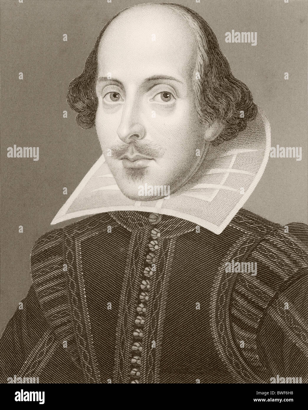 William Shakespeare, 1564 - 1616. Drammaturgo inglese e poeta. Foto Stock