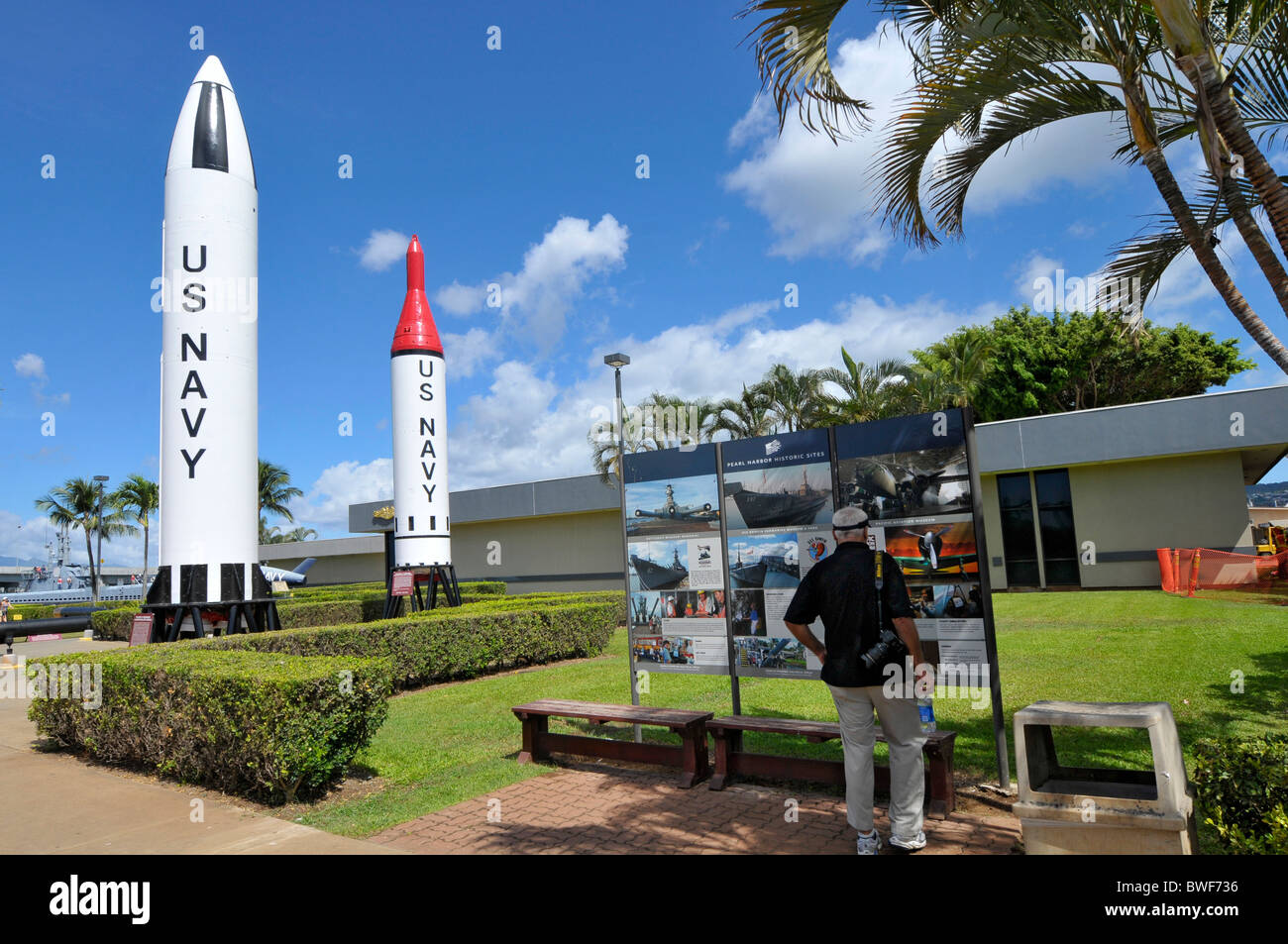 Polaris A1 sommergibile ha lanciato un missile balistico Pearl Harbor Hawaii Pacific monumento nazionale Foto Stock