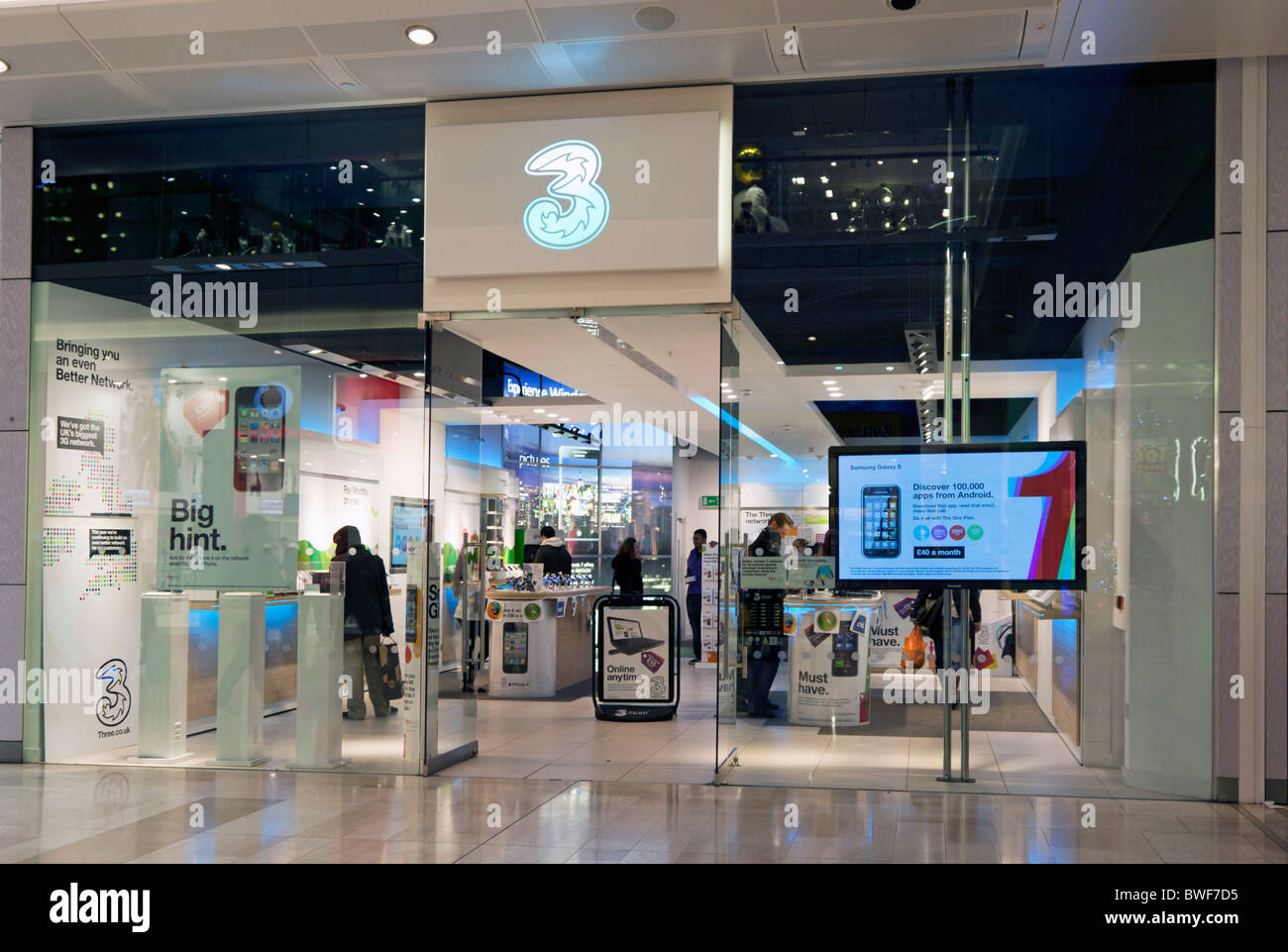 3 Store - Westfield Shopping Centre - Londra Foto Stock