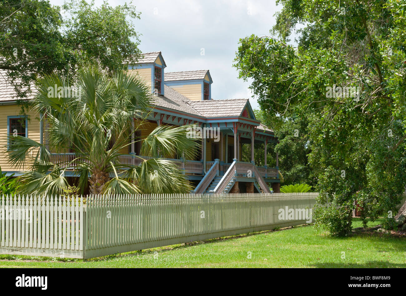 In Louisiana, Vacherie, Laura Plantation, storico Creole piantagione di canna da zucchero, principale casa costruita 1805 Foto Stock