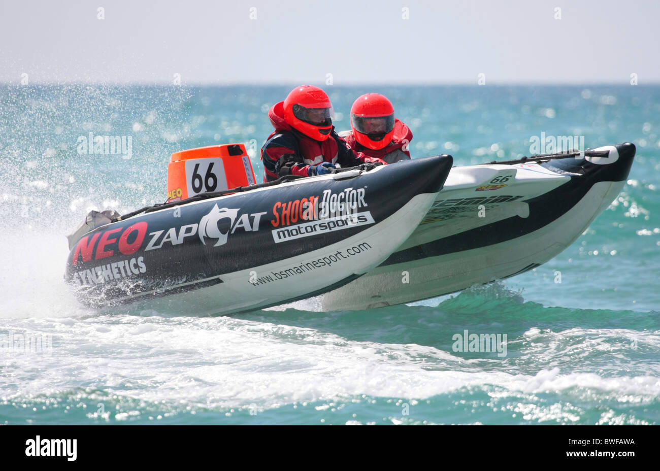 Zapcat Racing, Fistral Beach, Newquay Cornwall Regno Unito Foto Stock