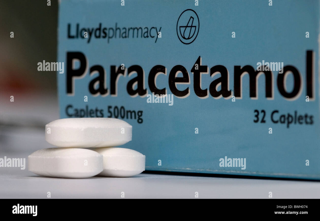 Un'immagine generica di paracetamolo sollievo dal dolore compresse Foto Stock