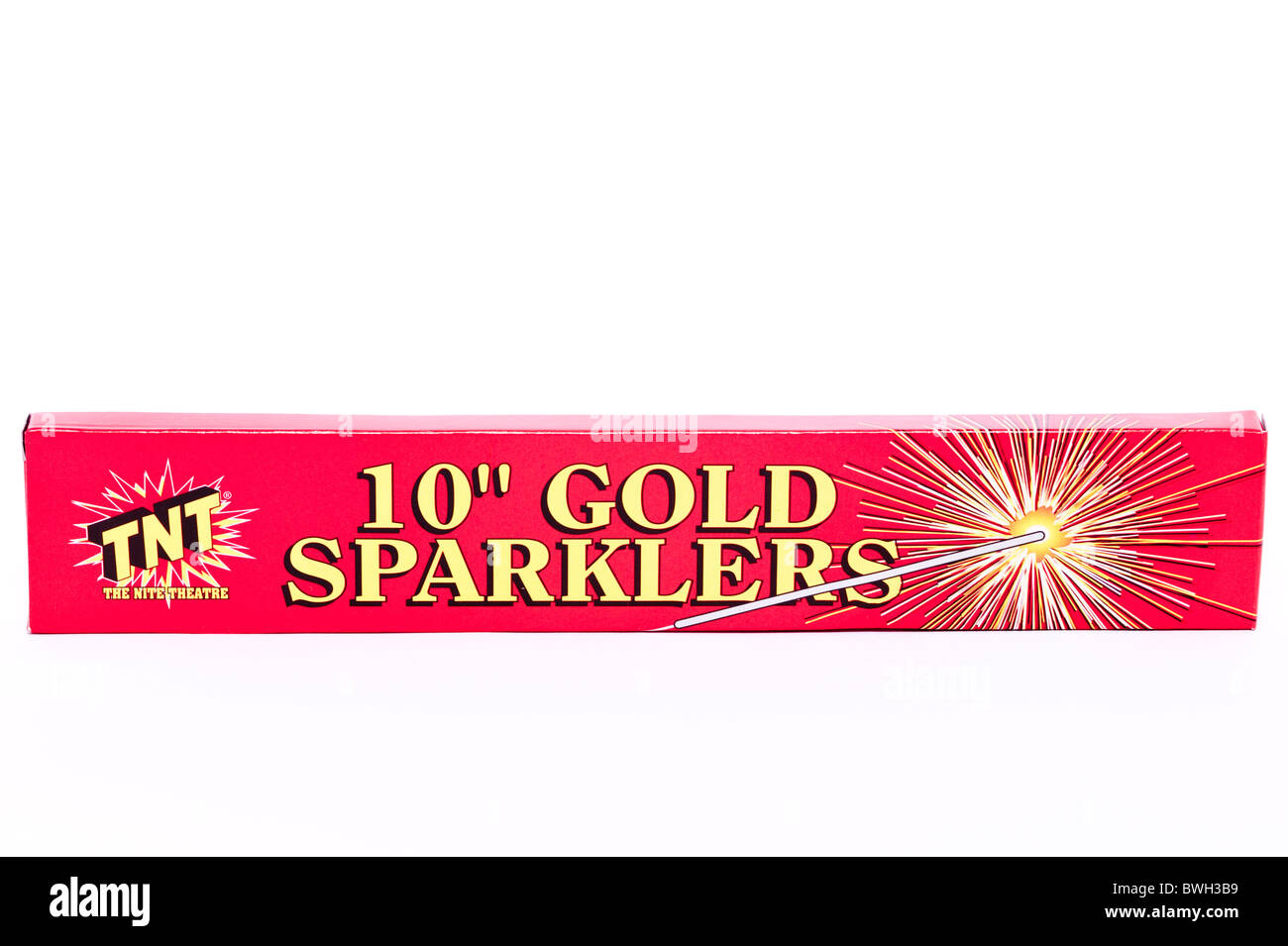 Un pacco di oro botti ( fuochi d'artificio ) su sfondo bianco Foto Stock