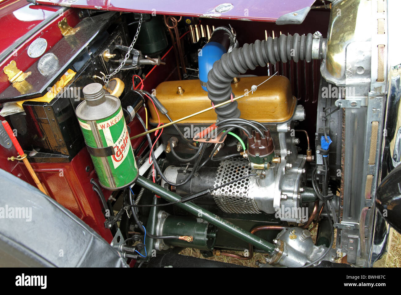 Vano motore di un cantante 1931 Junior 8HP Foto Stock