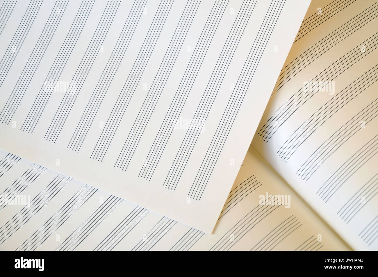 Fogli di carta manoscritto. Foto Stock