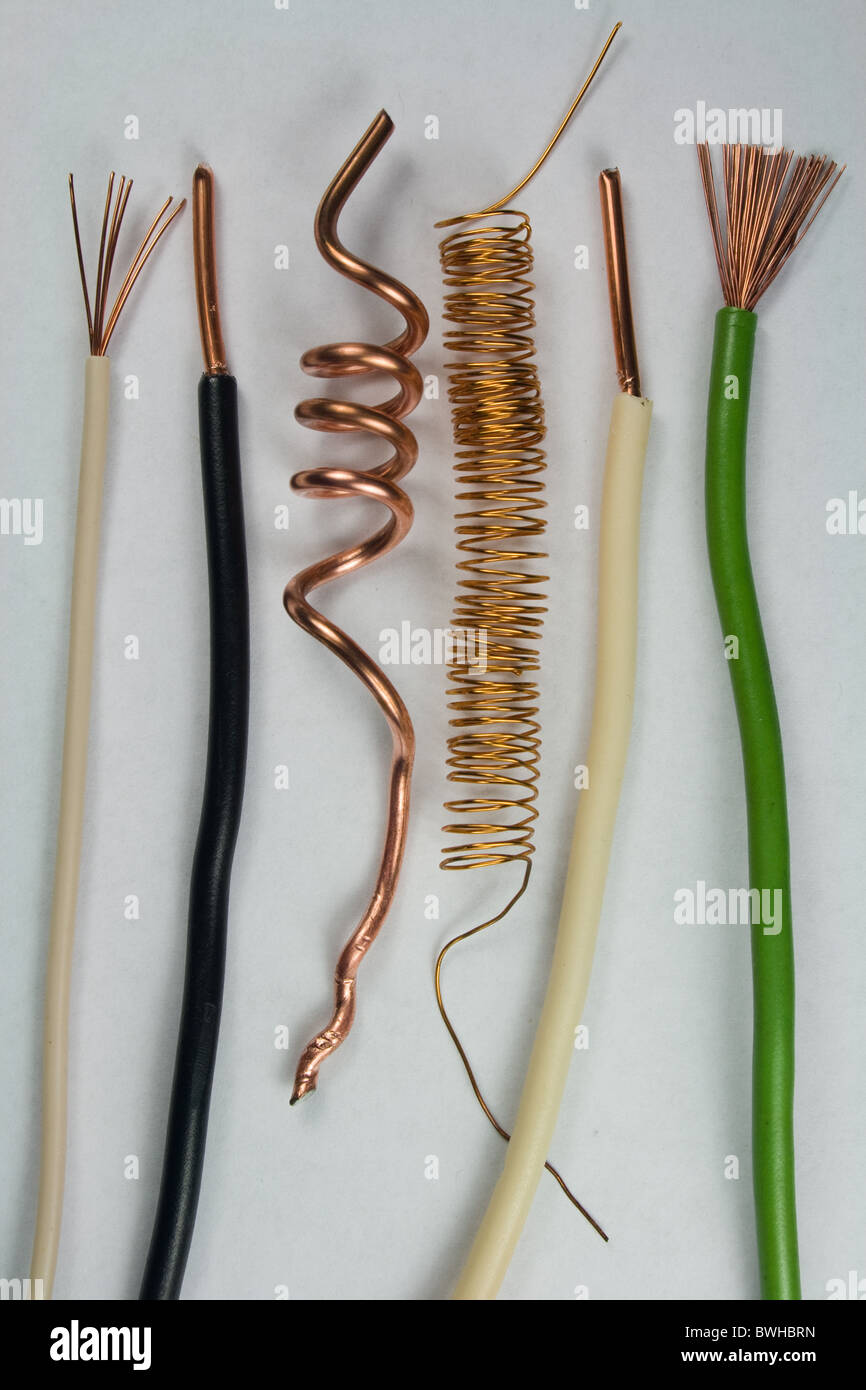 Di rame del filo elettrico Foto Stock