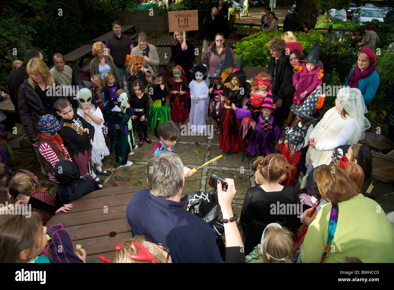 Festa di Halloween in Burley in New Forest Inghilterra Foto Stock