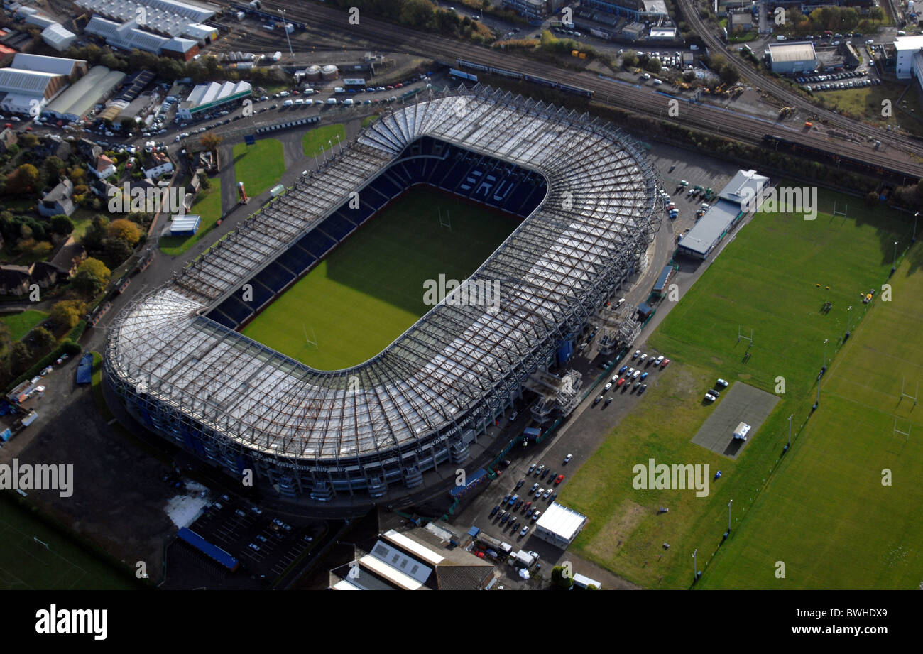lo stadio di rugby di murrayfield ospita la squadra scozzese di rugby a  edimburgo in scozia Foto stock - Alamy