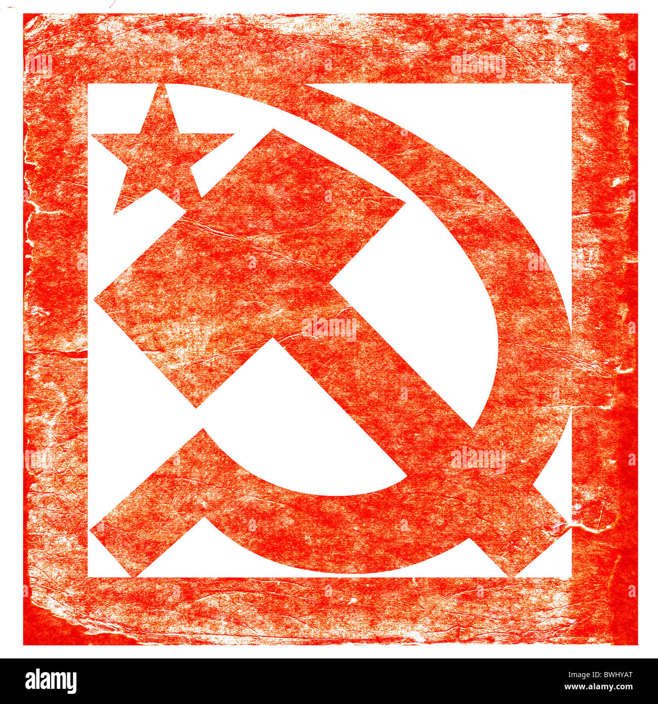 Grunge simbolo sovietico Foto Stock