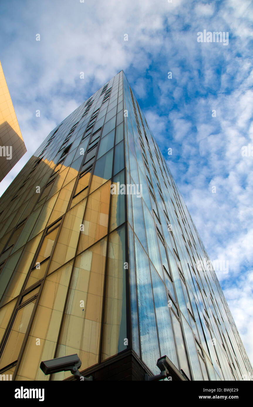 Gate Parkway student accommodation blocchi, Manchester, Inghilterra, Regno Unito. Progettato da Ian Simpson. Foto Stock