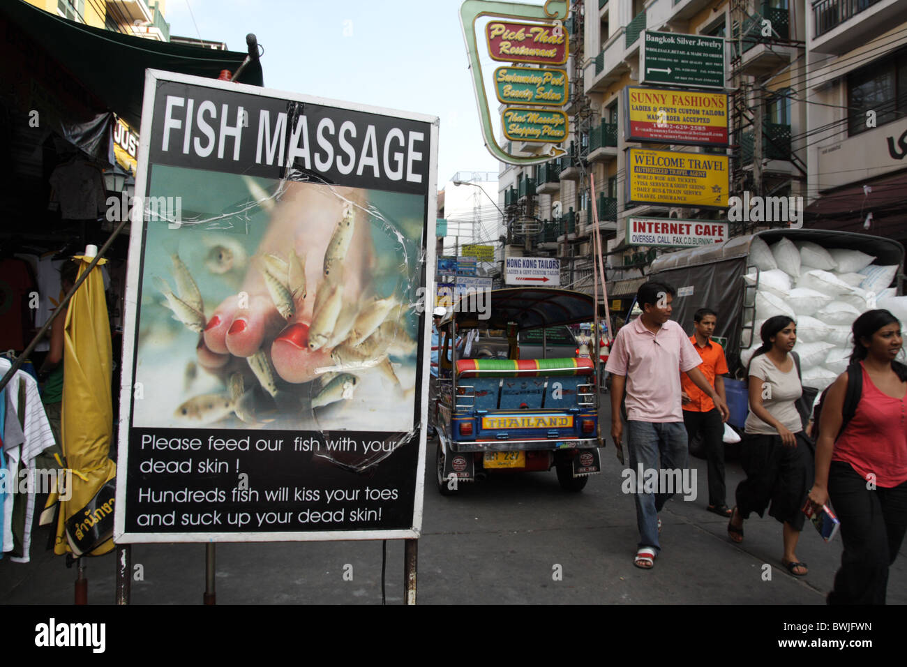 Massaggio di pesce , Khao San Road Foto Stock
