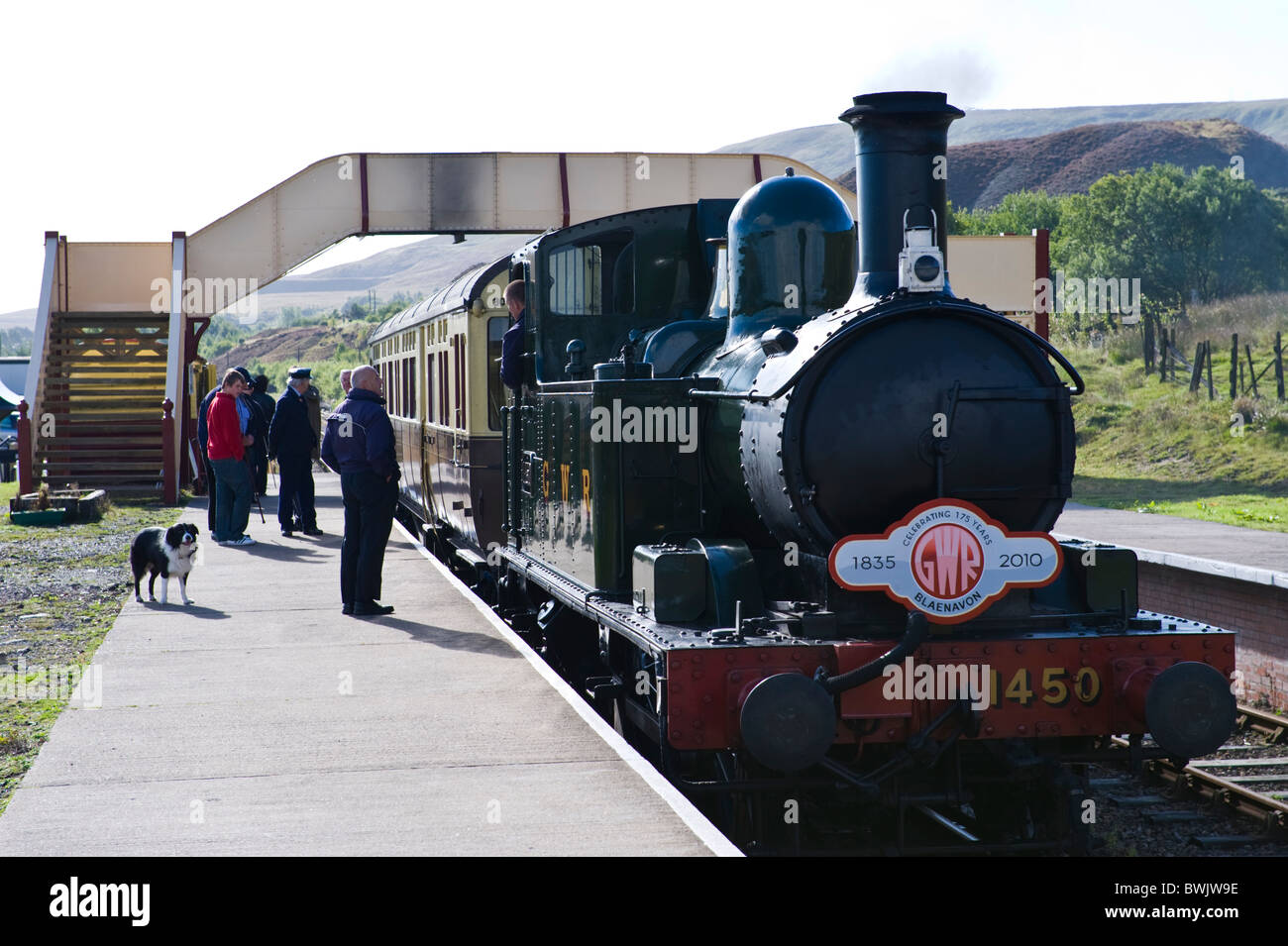 GWR serbatoio 1400 classe 0-4-2T locomotiva a vapore n. 1450 Foto Stock