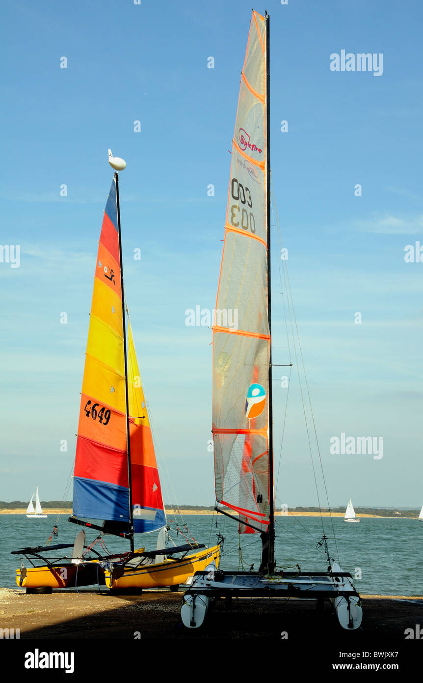 2 gommoni di vele di essiccazione a calshot Foto Stock