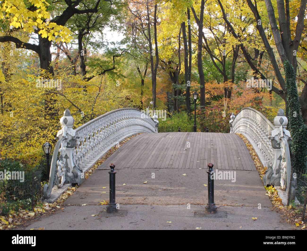 Ponte pedonale vicino a Jacqueline Kennedy Onassis serbatoio Foto Stock