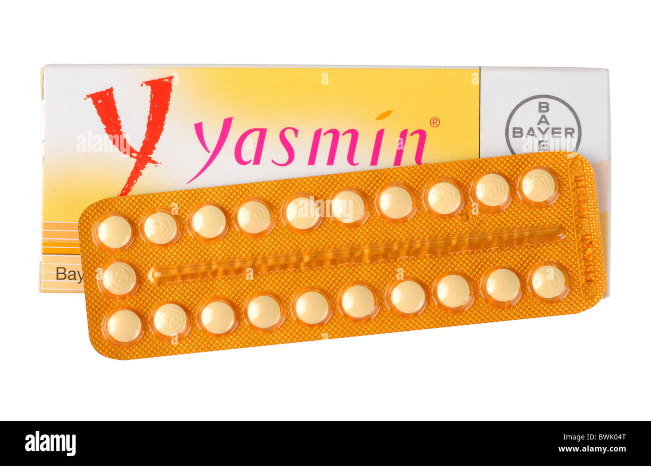 Controllo delle nascite pillole, la pillola, Yasmin da Bayer Foto Stock