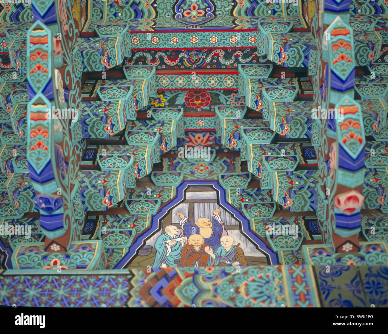 Asia Corea del Sud Sunchon architettura il buddismo religione Songgwansa tempio Chogye setta Foto Stock