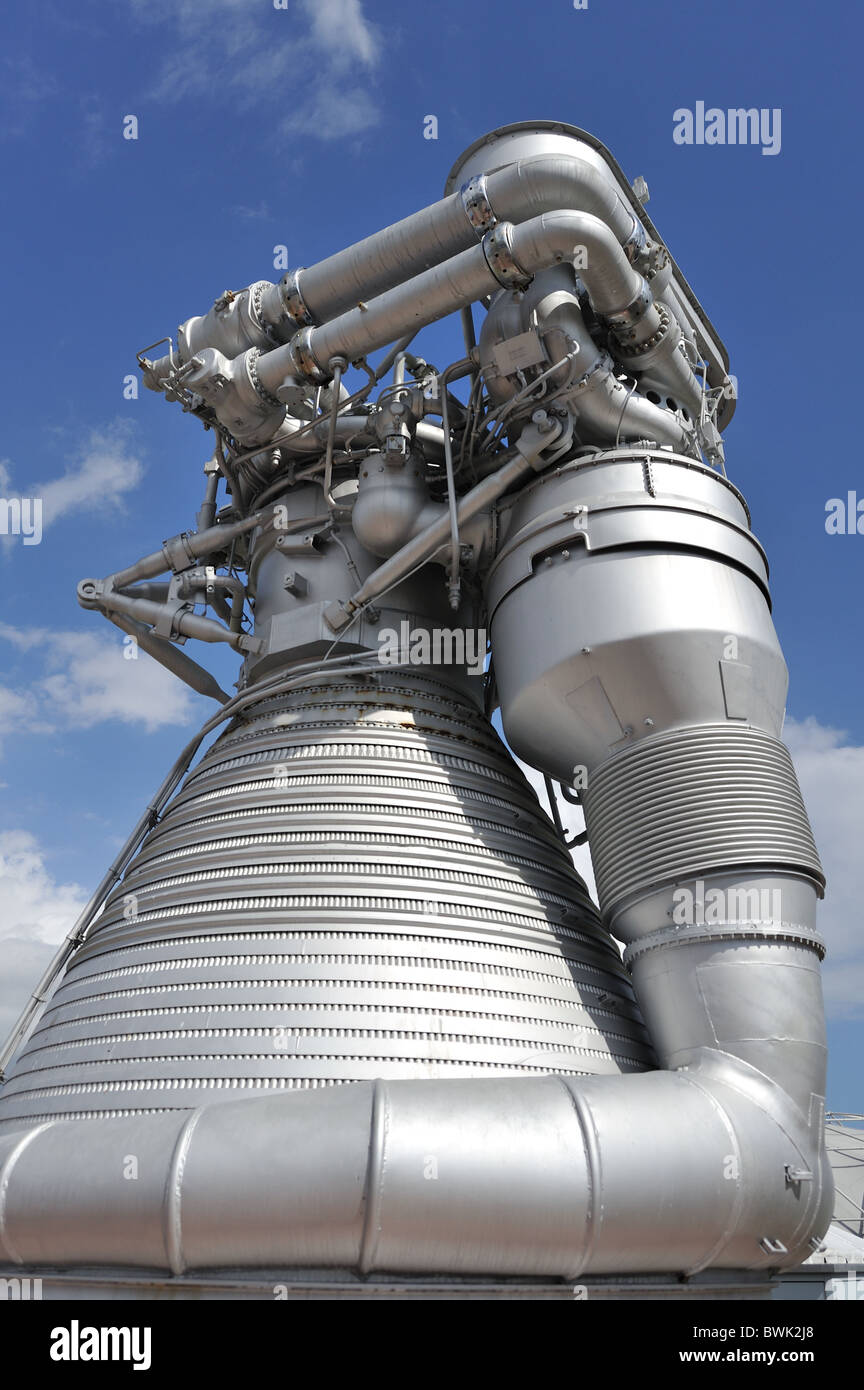 Il Centro Spaziale Kennedy Saturno 5 motore a razzo Foto Stock