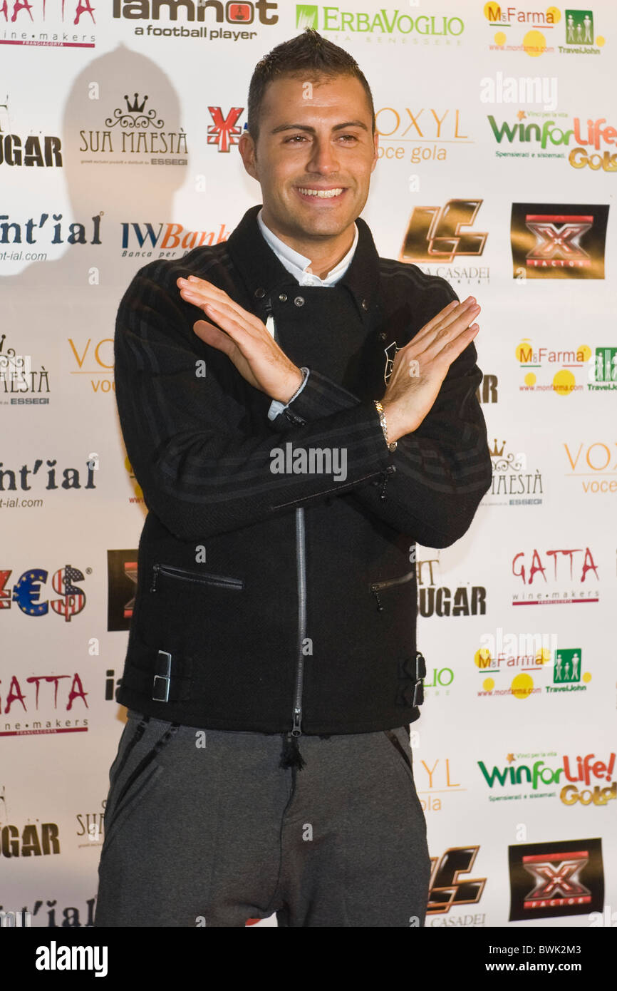 Daniele Battagla, X fattore Red Carpet, Milano 2010 Foto Stock