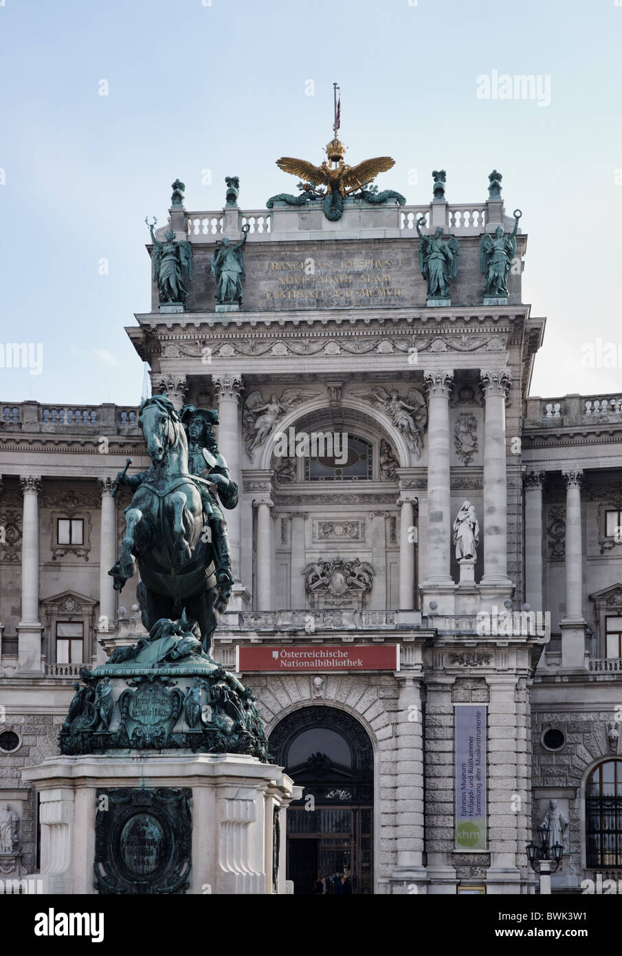 Principe Eugen monumento, il Palazzo Imperiale di Vienna, Vienna, Austria Foto Stock