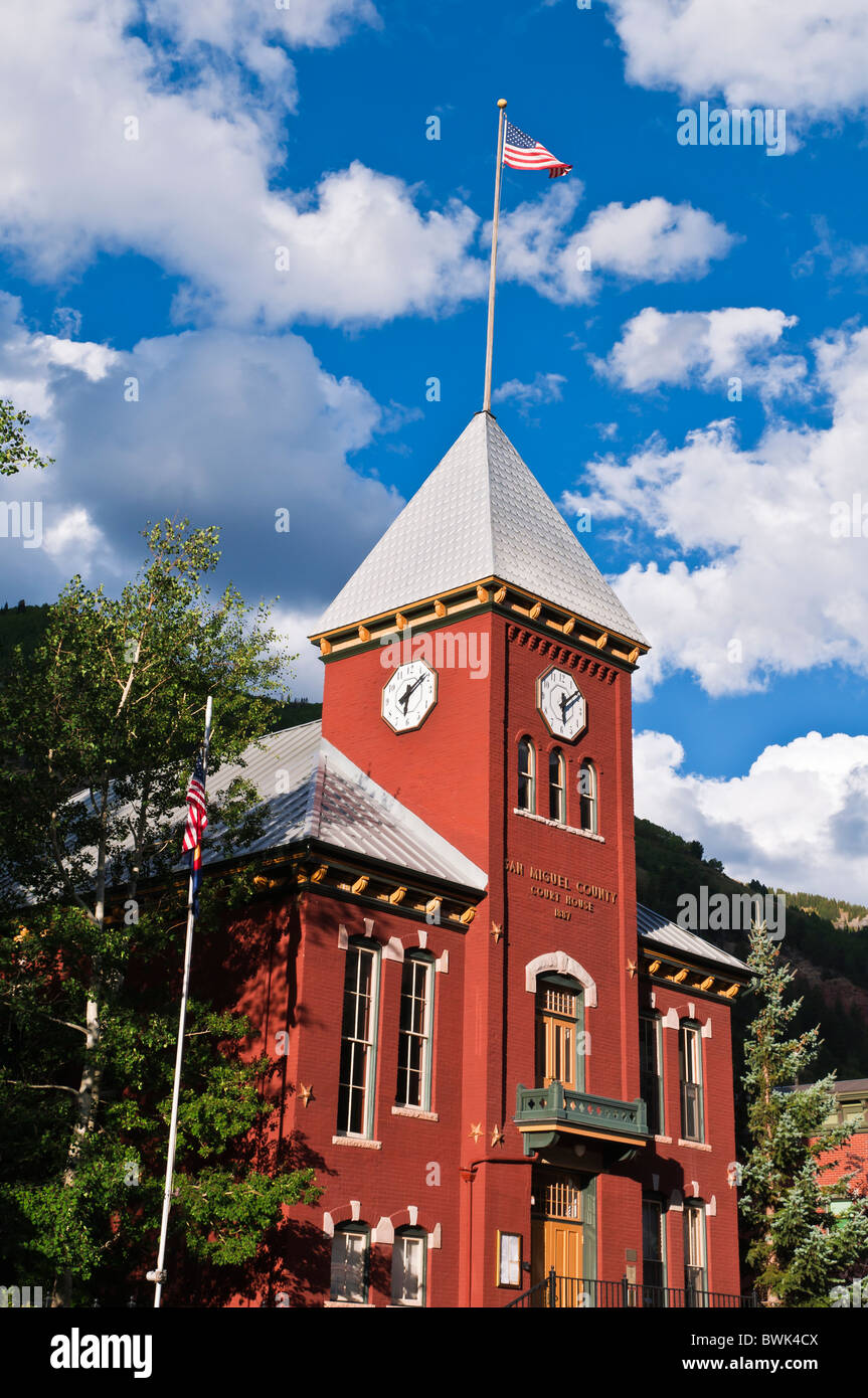 San Miguel County Courthouse, Telluride, Colorado Foto Stock