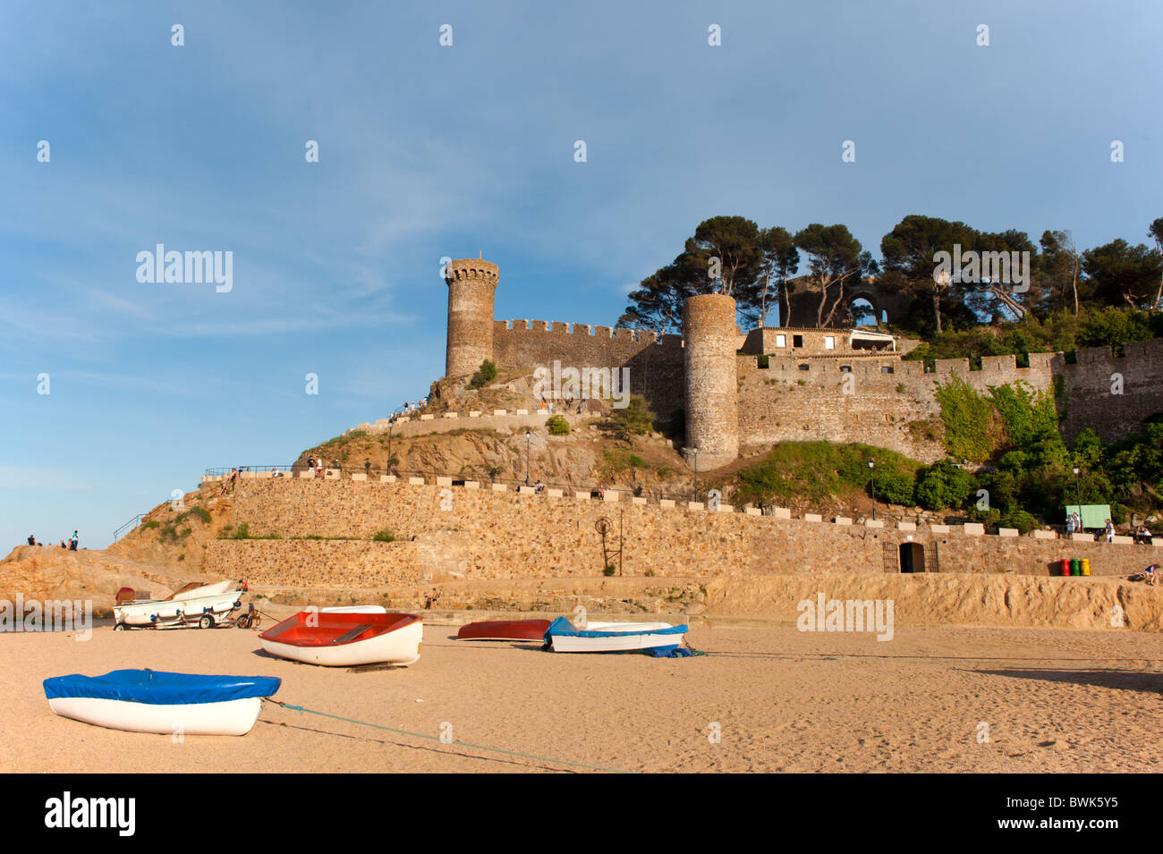 Castello di Tossa de Mar a Costa spagnola Foto Stock