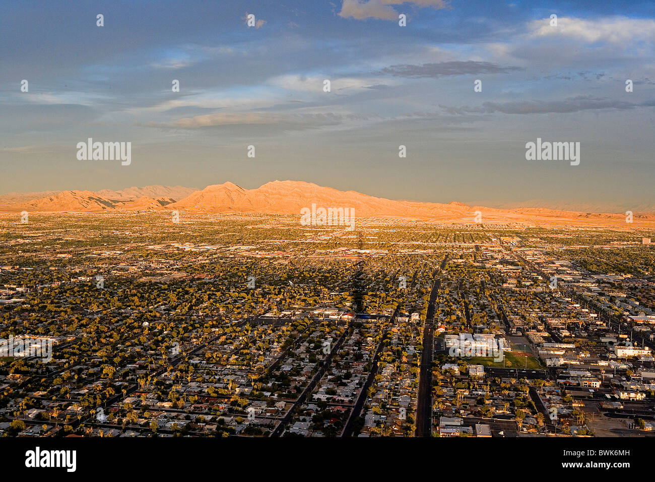 USA America Stati Uniti nord america Nevada Las Vegas panoramica della città casa mare casa scenario d'umore Foto Stock