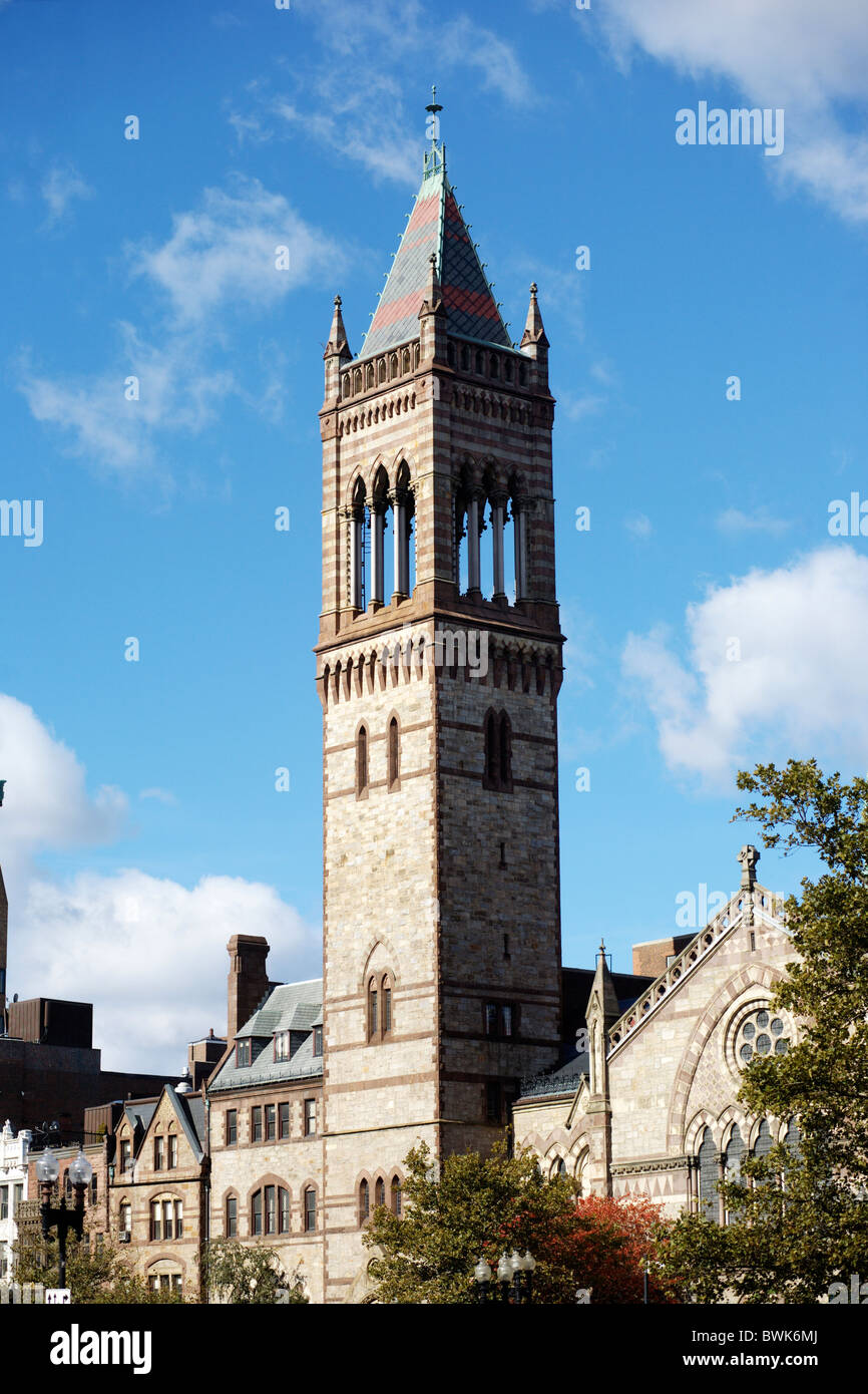 La vecchia Chiesa sud in Copley Square a Boston Massachusetts, Stati Uniti d'America Foto Stock