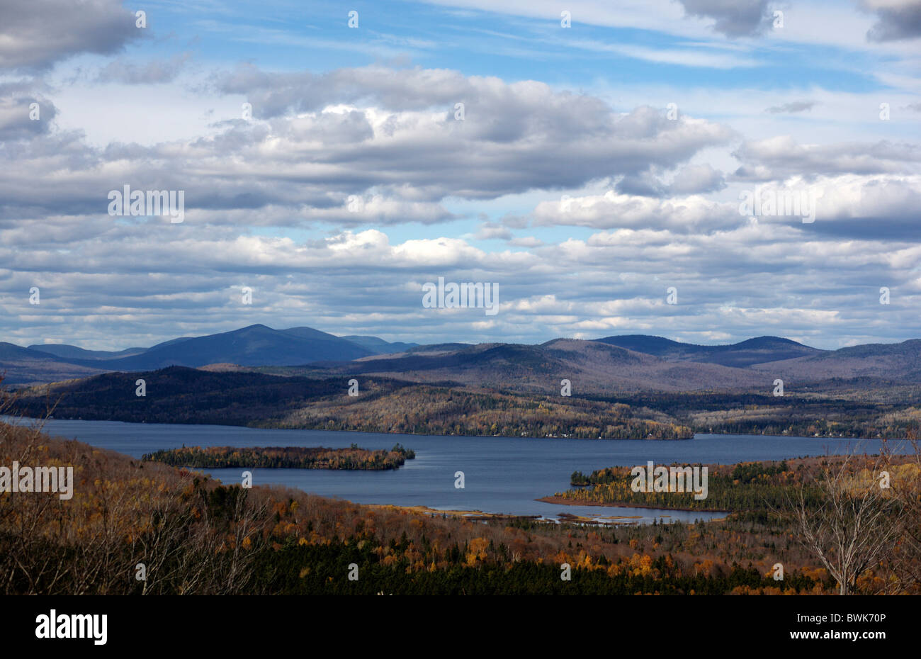 Lago Mooselookmeguntic in western Maine, Stati Uniti d'America Foto Stock