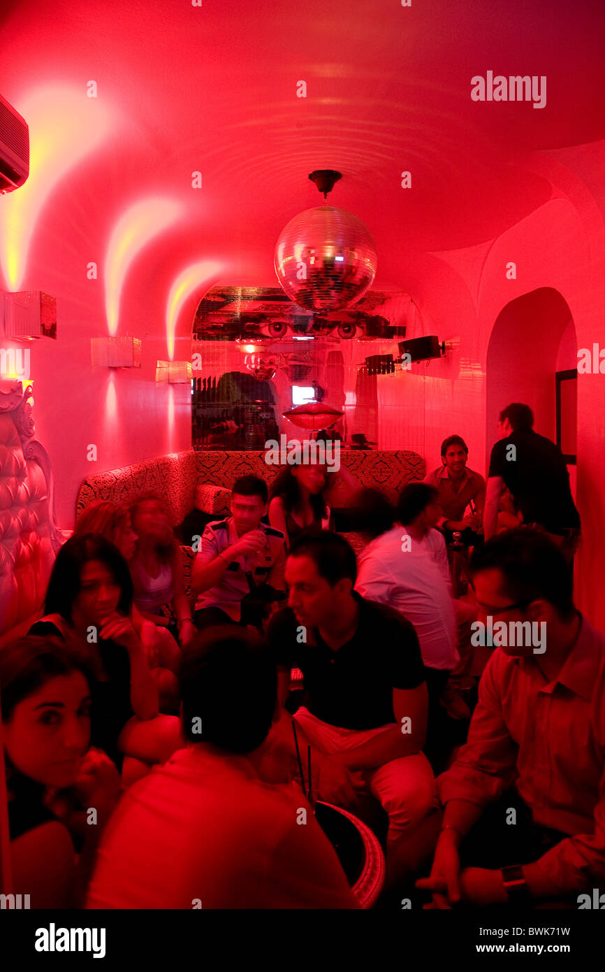 Morgana bar, Night Club Lounge, vita notturna a Taormina, in provincia di Messina, Sicilia, Italia, Europa Foto Stock