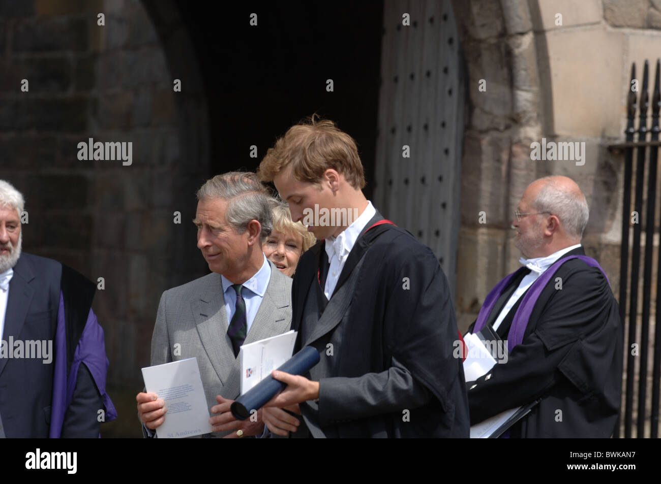 Il principe William laureati da St Andrews University dove ha incontrato la sua moglie futura. Foto Stock